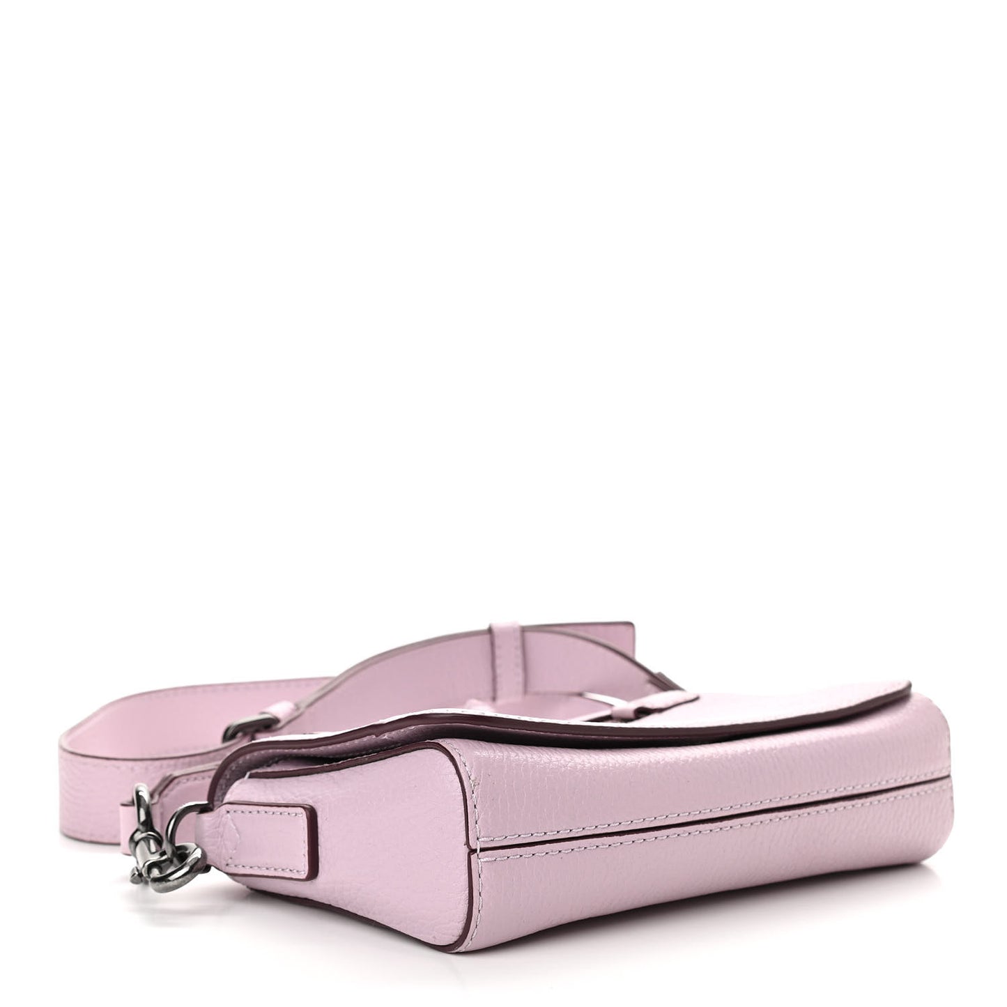 Pebbled Calfskin Recruit Crossbody Purple