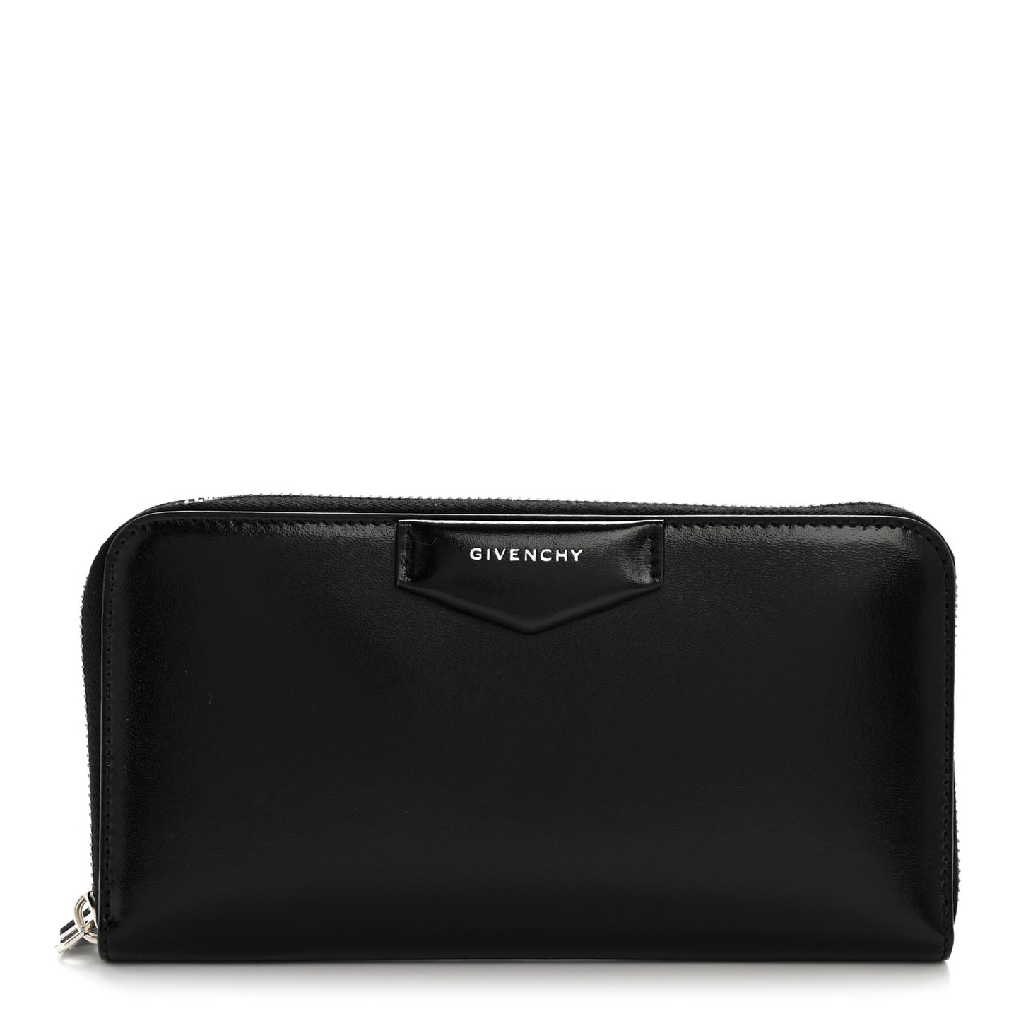 Box Calfskin Antigona Continental Zip Around Wallet Black