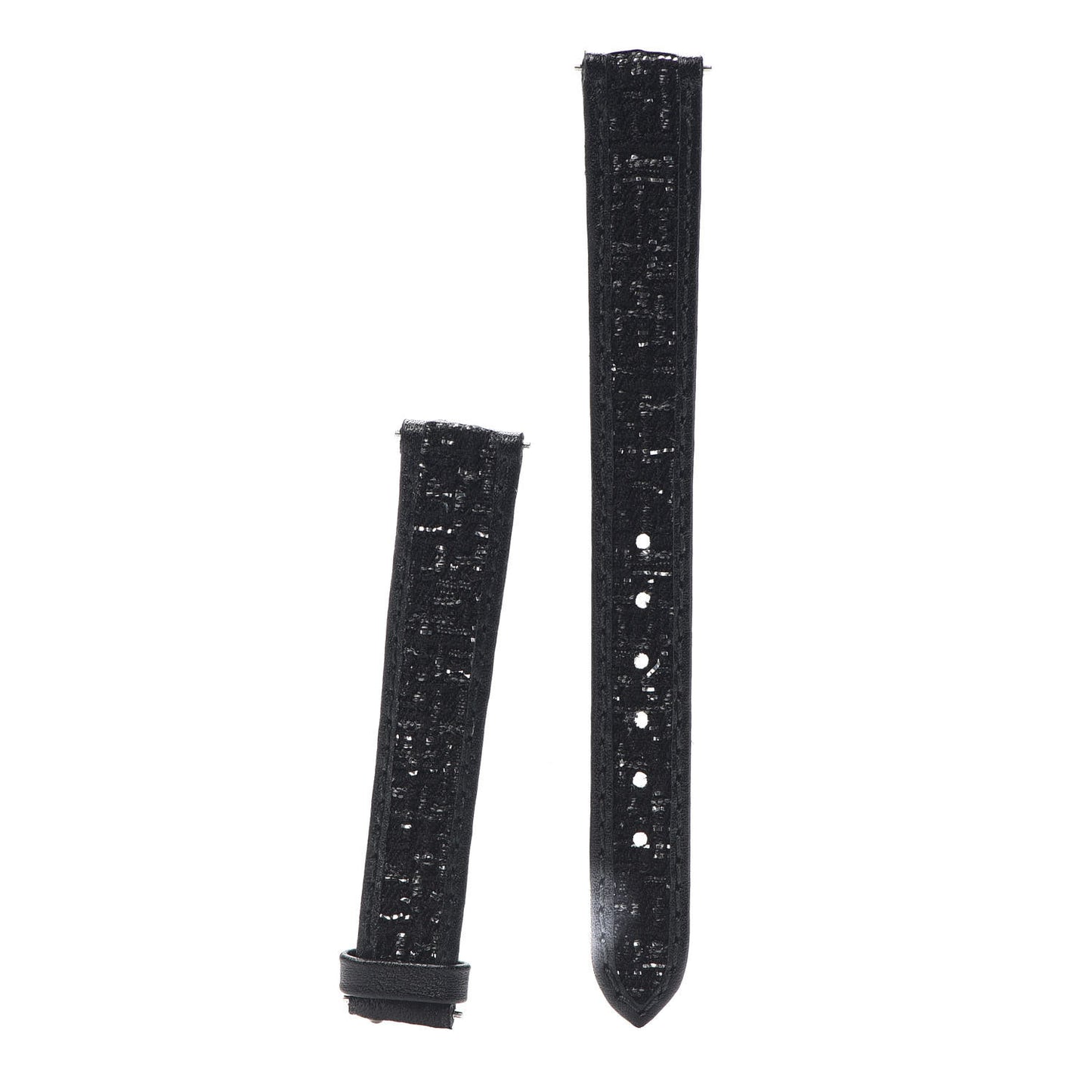 Stainless Steel Calfskin 21mm Boy-Friend Quilt Quartz Watch Black