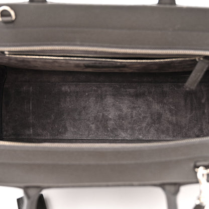 Saint Laurent Grained Calfskin Medium Cabas Rive Gauche Coal 5 of 12