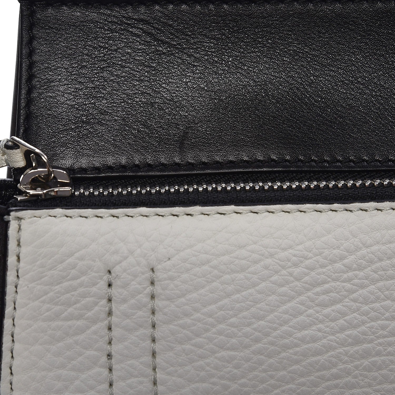 Celine Supple Calfskin Medium Bi-Color Edge Shoulder Bag Cream 10 of 10