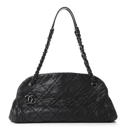 Chanel Iridescent Calfskin Medium Just Mademoiselle Bowler Black 1 of 12