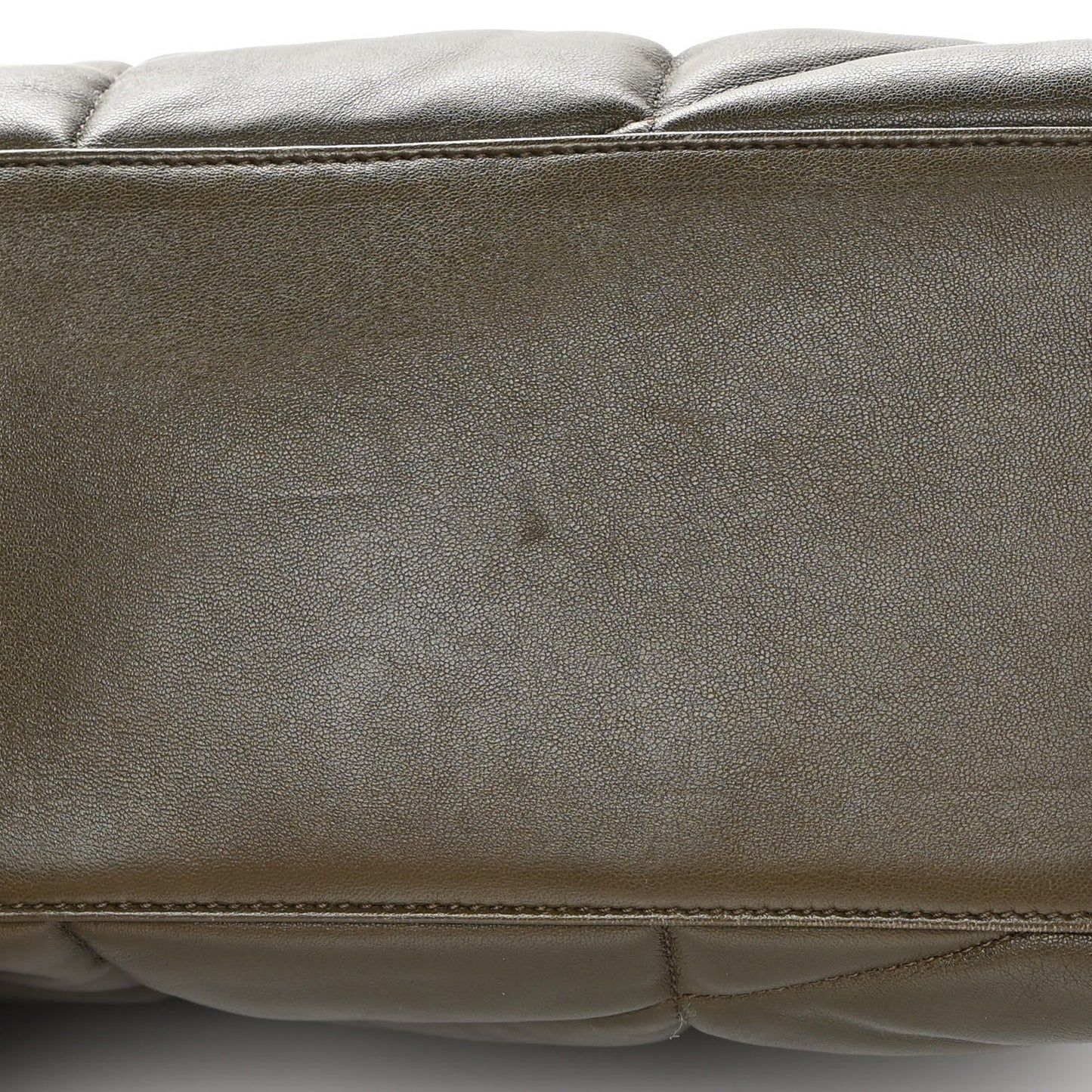 Lambskin Quilted Medium Loulou Puffer Monogram Chain Satchel Seaweed
