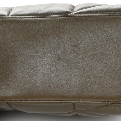 Saint Laurent Lambskin Quilted Medium Loulou Puffer Monogram Chain Satchel Seaweed 8 of 17