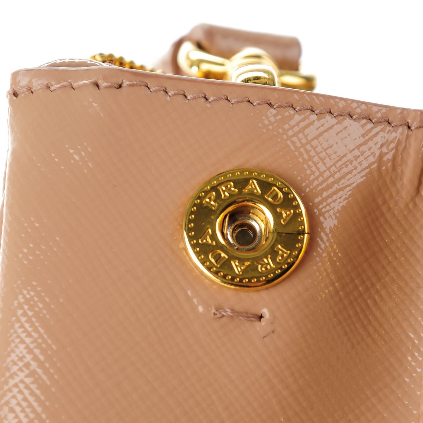 Saffiano Vernice Medium Galleria Double Zip Tote Cammeo