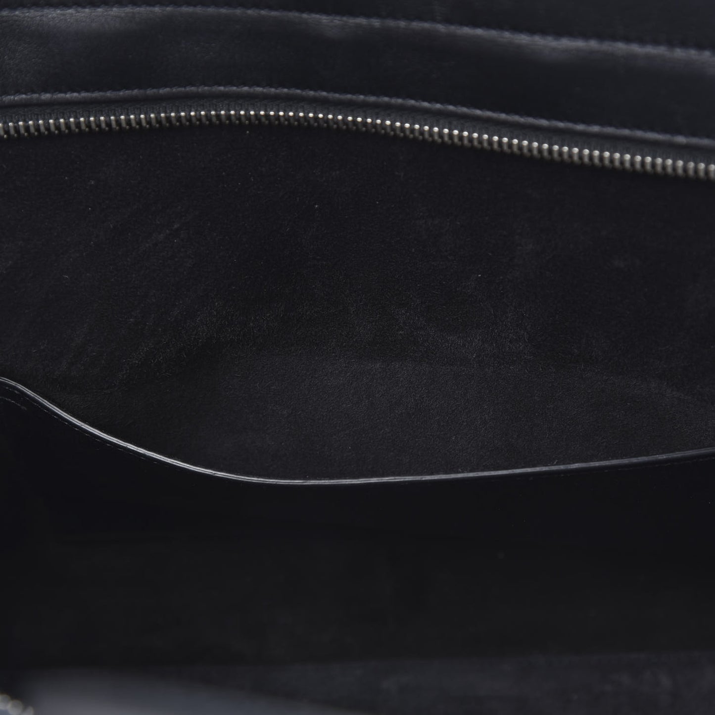 Grained Calfskin Medium Fringe Cabas Rive Gauche Black