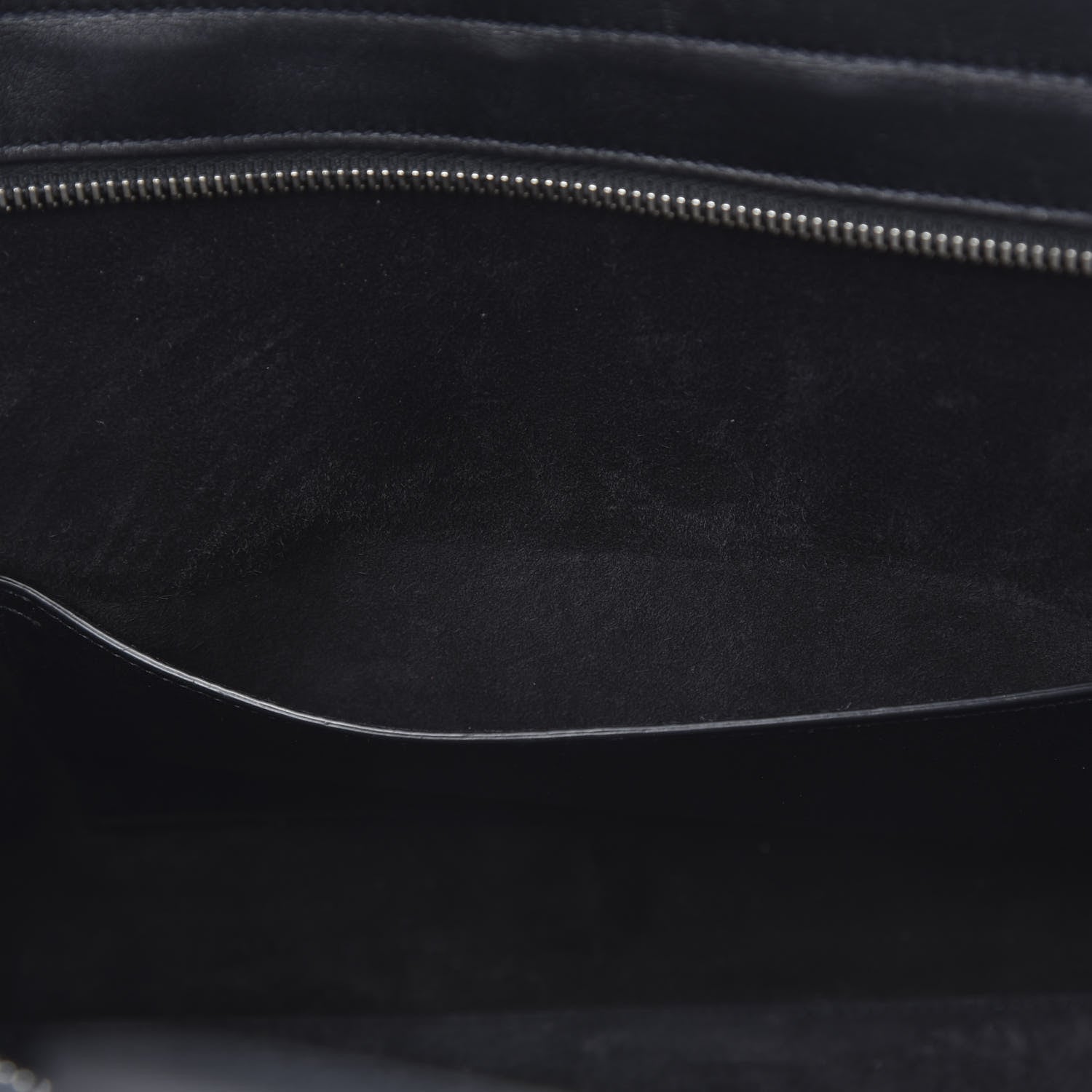Saint Laurent Grained Calfskin Medium Fringe Cabas Rive Gauche Black 12 of 19