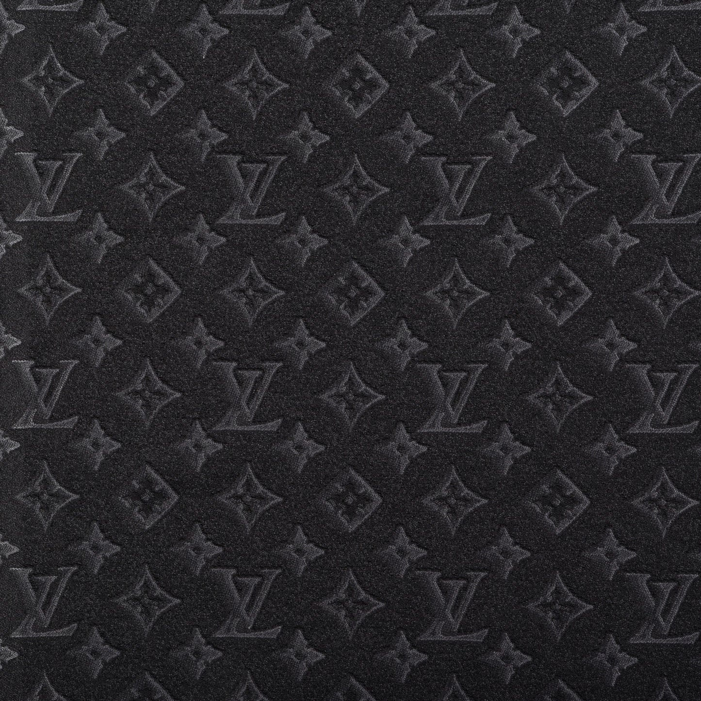 Silk Wool Monogram Shawl Black Grey