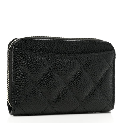 Chanel Caviar Quilted Zip Coin Purse Black 3 of 9