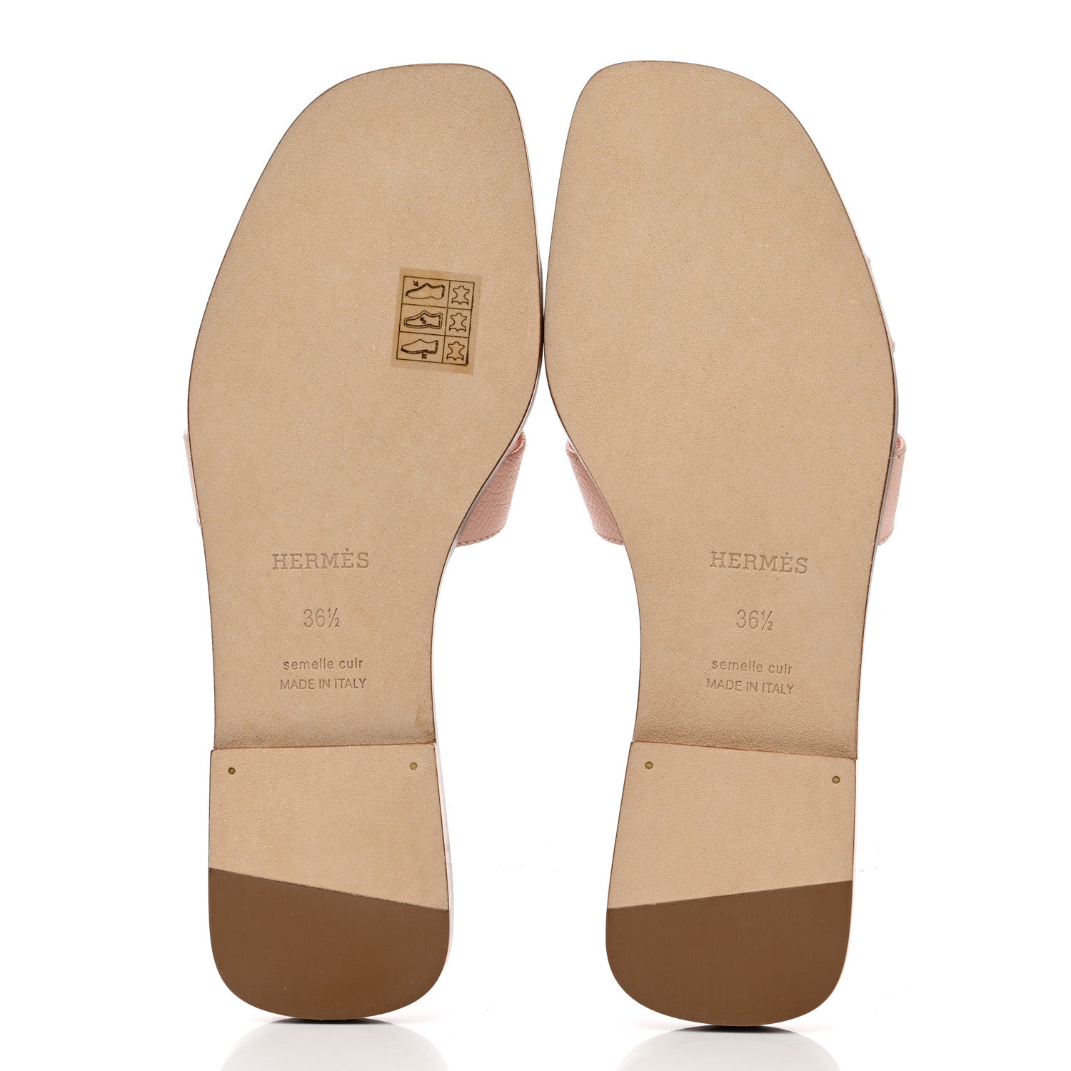 Hermes Epsom Oran Sandals 36.5 Rose Pale 5 of 9