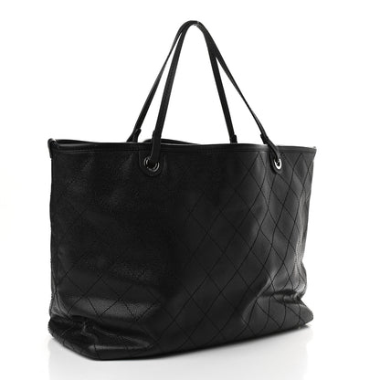 Chanel Grained Calfskin Large Shopping Fever Tote Black 4 of 10