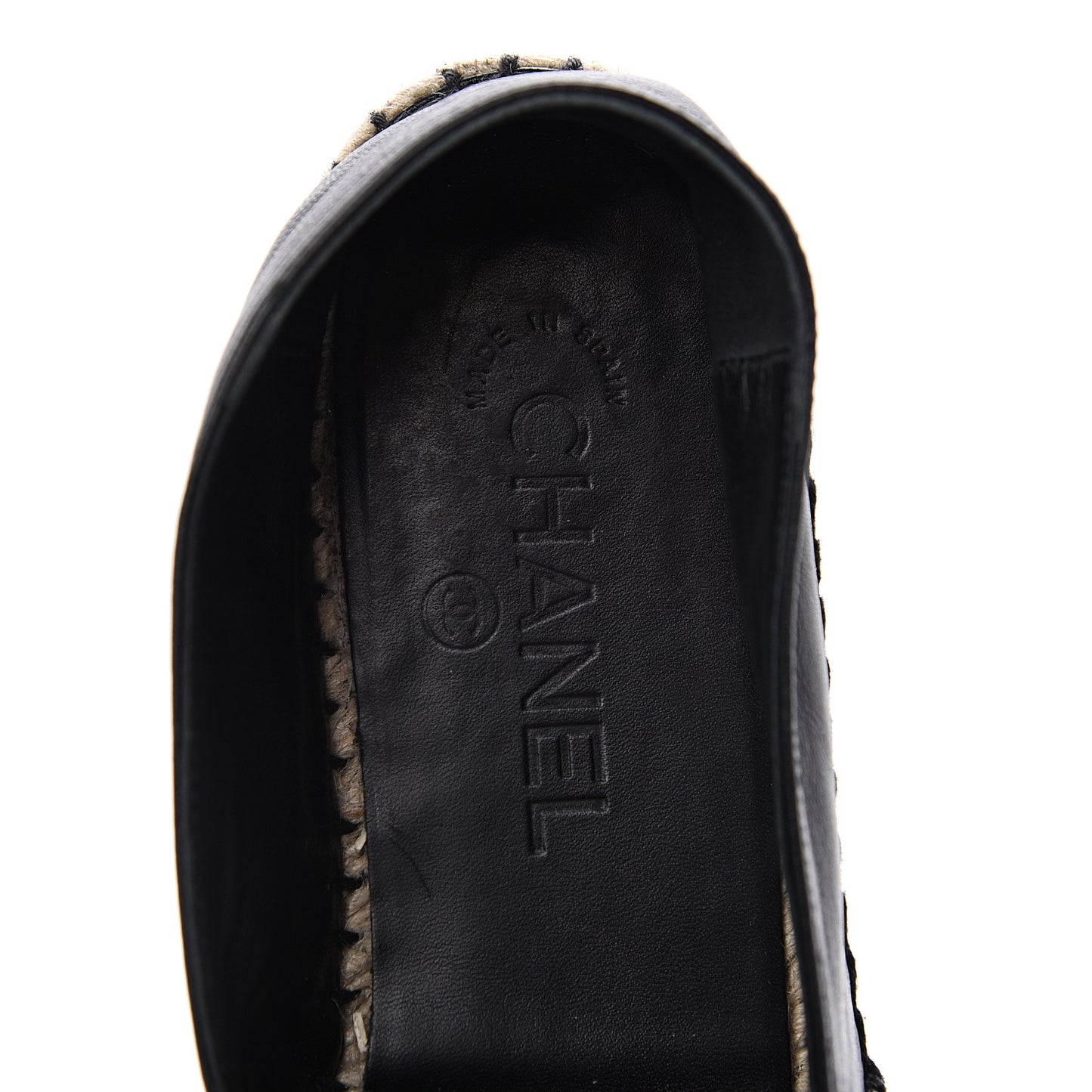 Lambskin Quilted CC Espadrilles 40 Black