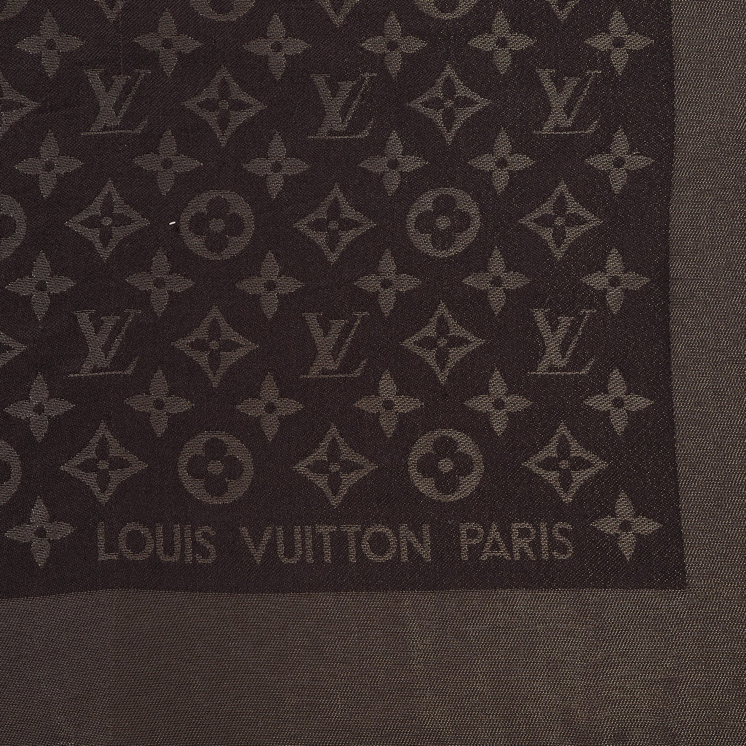 Louis Vuitton Silk Lurex Wool Monogram Shine Shawl Brown 6 of 16