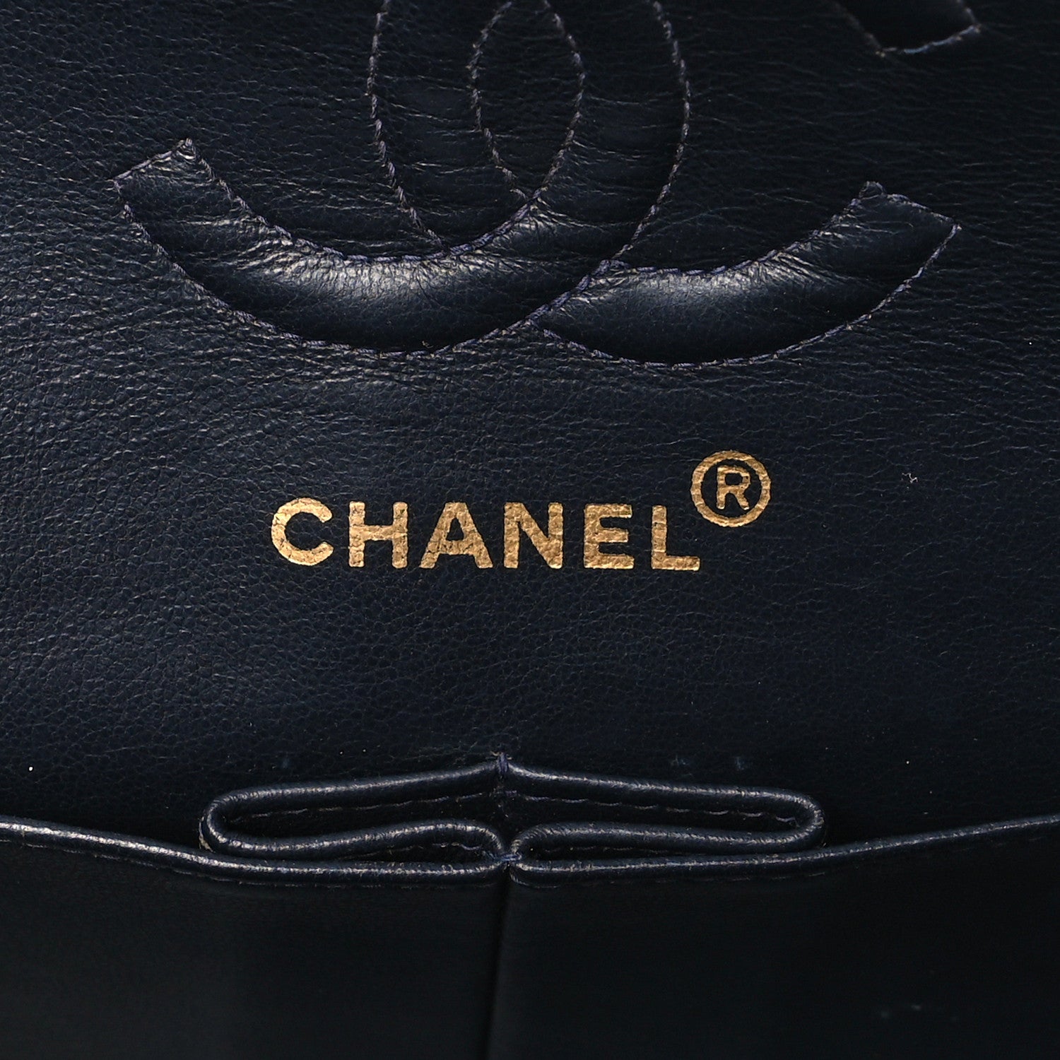 Chanel Lambskin Quilted Medium Double Flap Navy 6 of 15