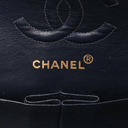 Chanel Lambskin Quilted Medium Double Flap Navy 6 of 15