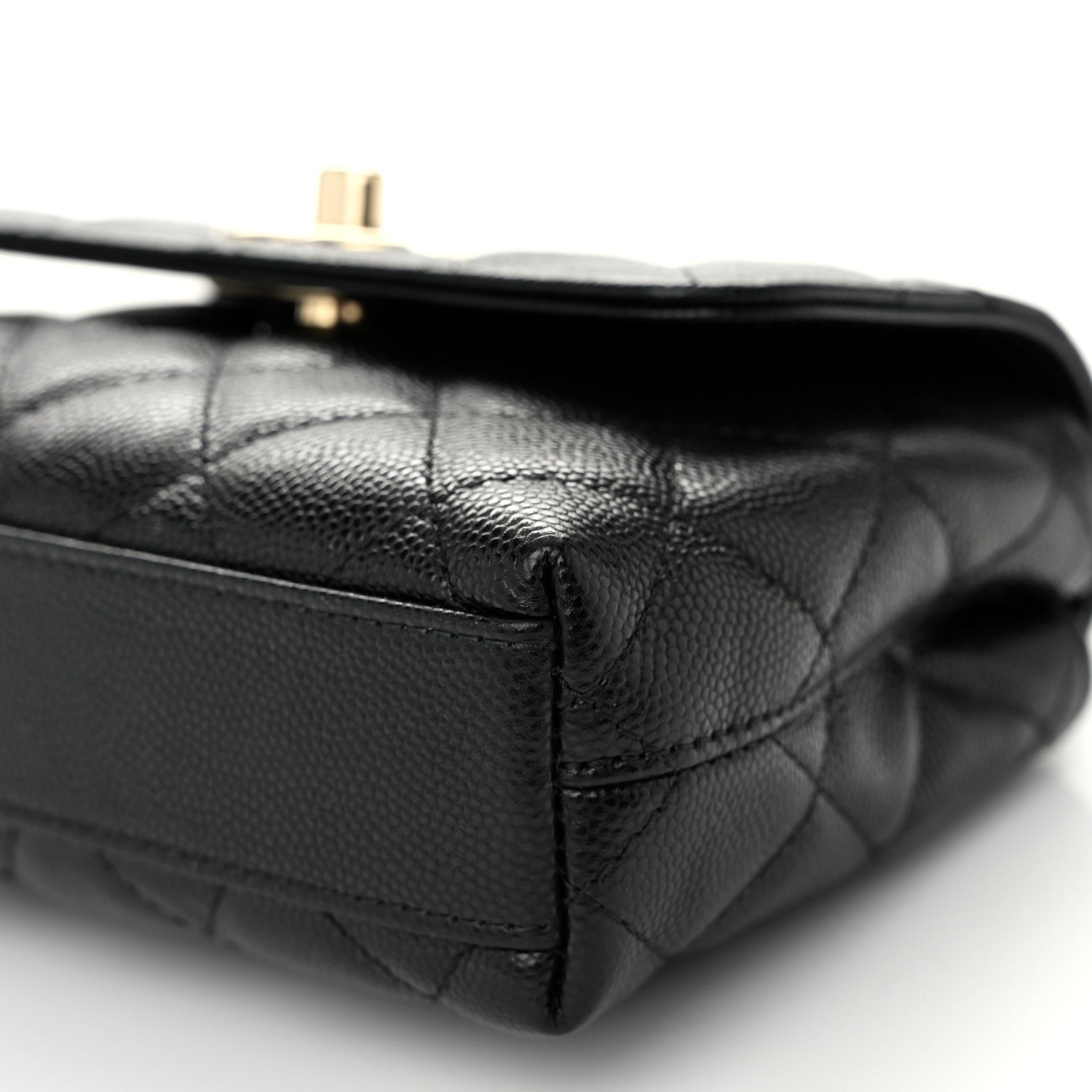 Chanel Caviar Quilted Coco Handle Clutch With Chain Black 10 of 10