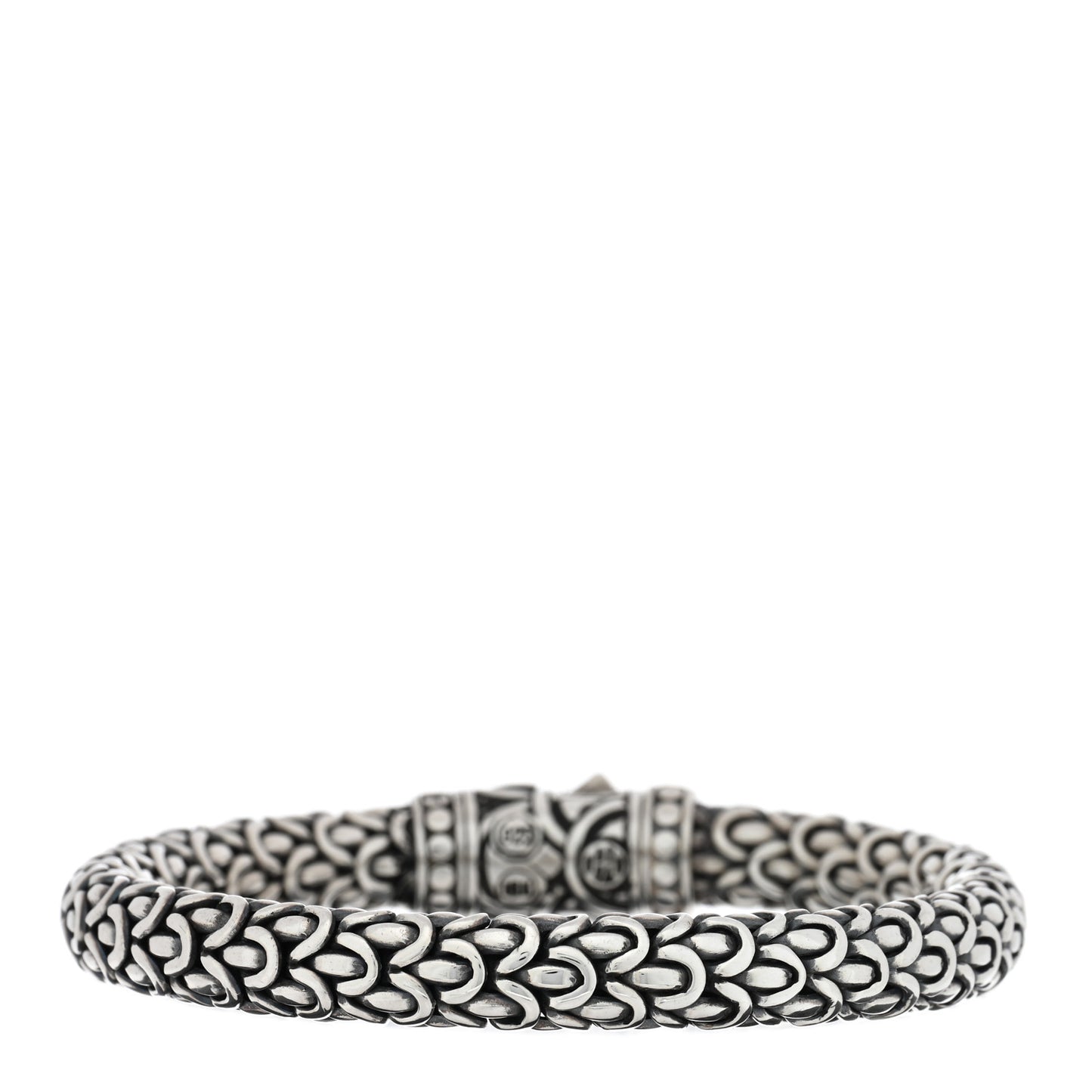 Sterling Silver 18K Yellow Gold 8mm Naga Station Bracelet