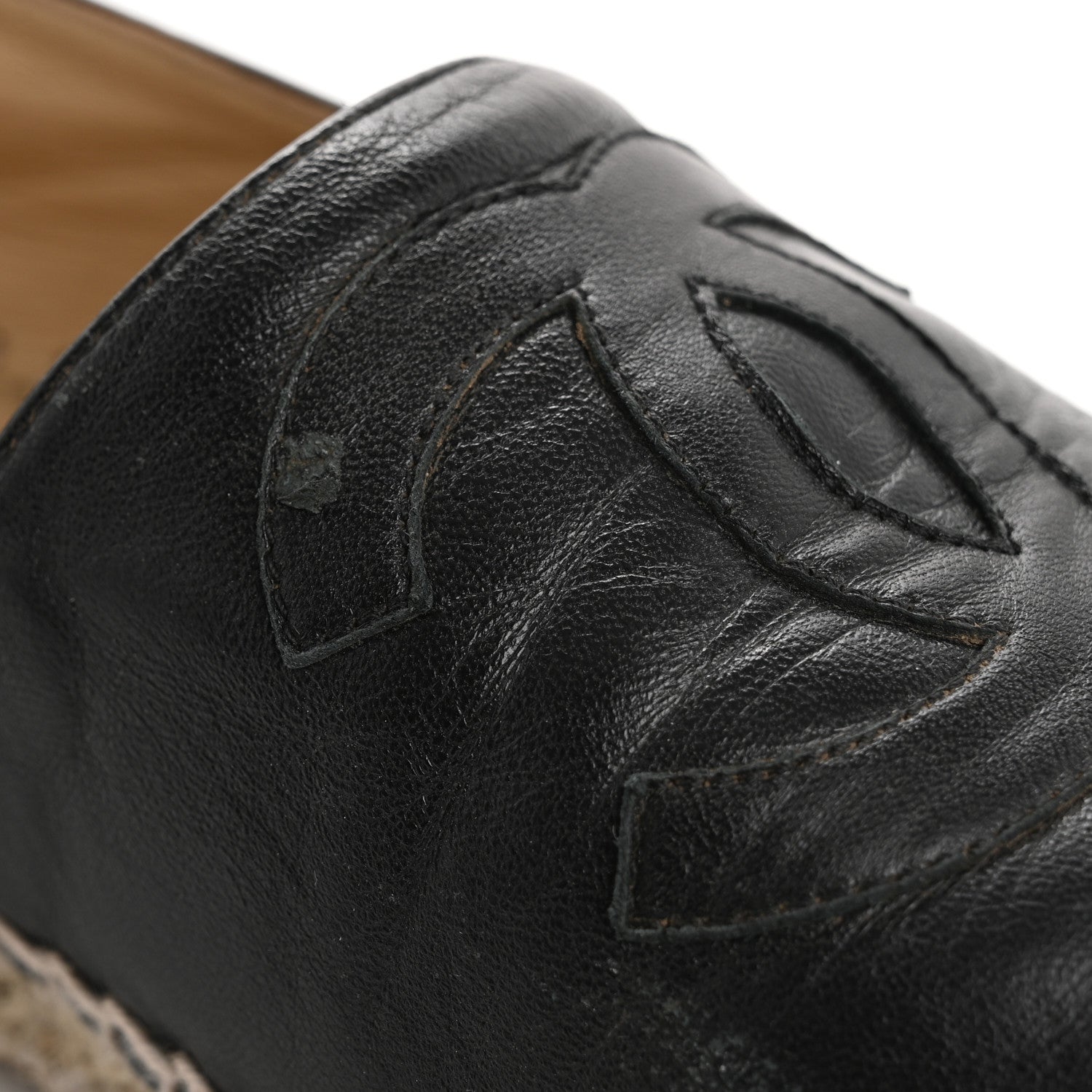 Chanel Lambskin CC Espadrilles 39 Black 11 of 15