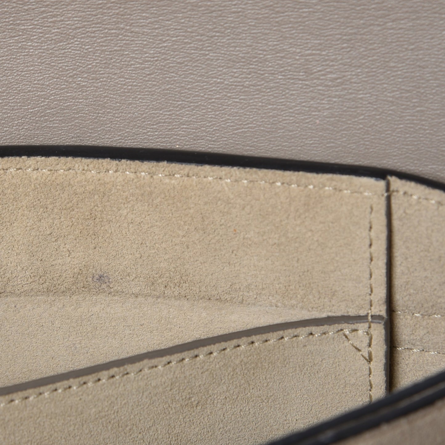 Suede Calfskin Small Faye Shoulder Bag Motty Grey