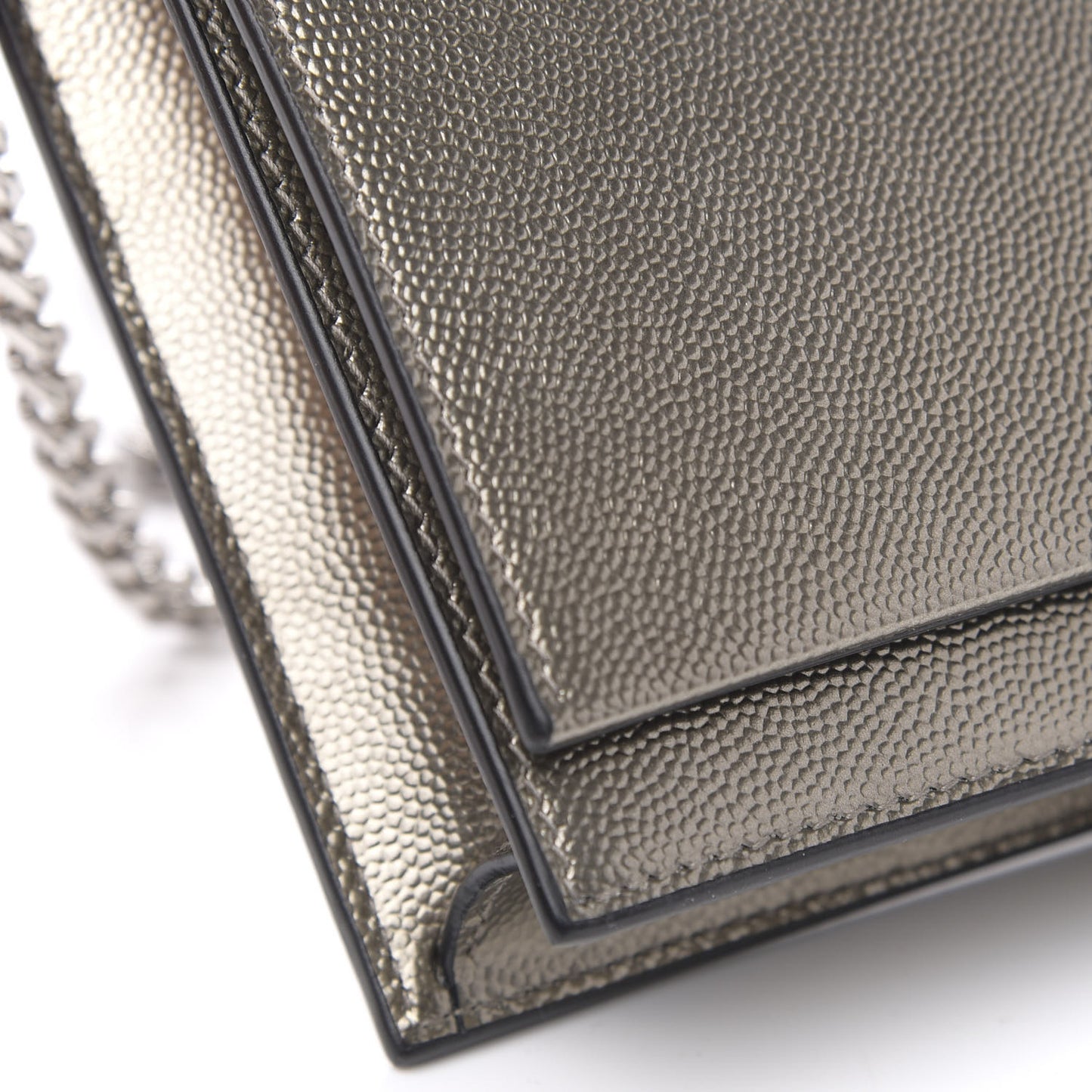 Grain De Poudre Classic Monogram Kate Tassel Chain Wallet Piombo