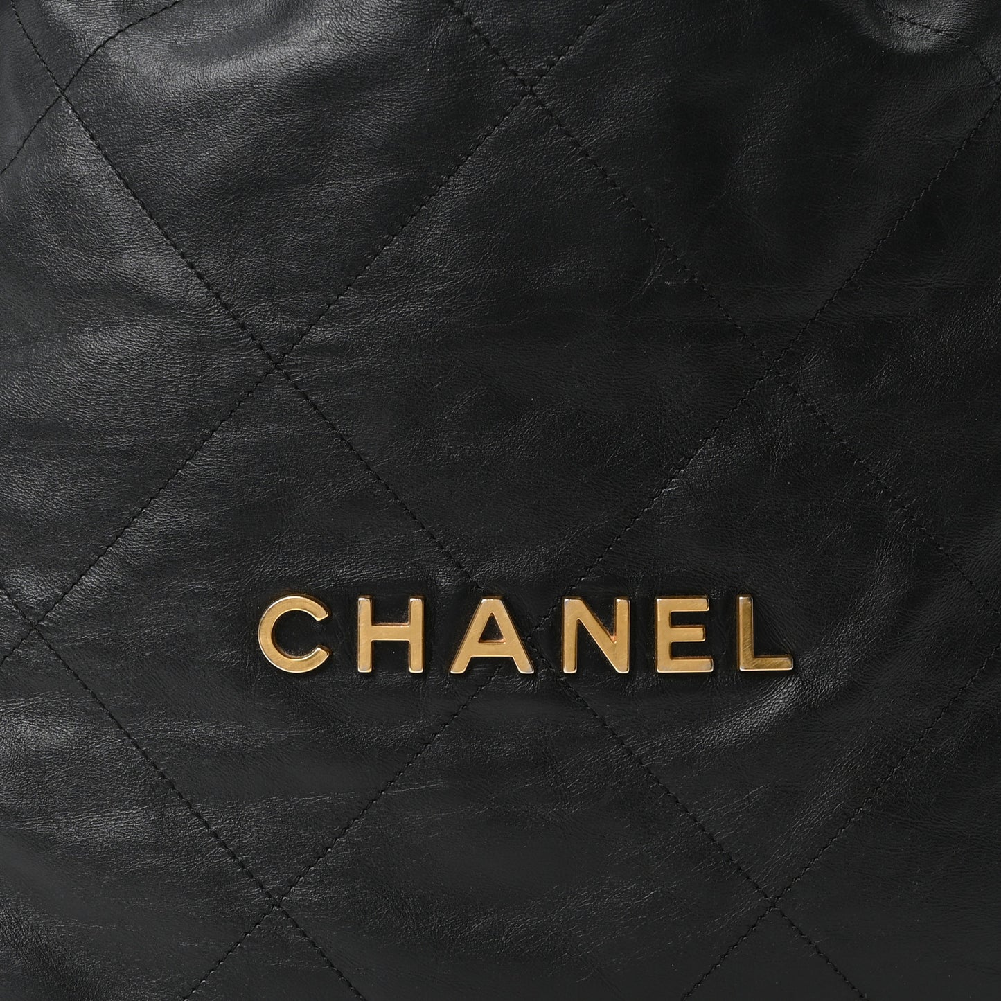 Shiny Calfskin Quilted Small Chanel 22 Black