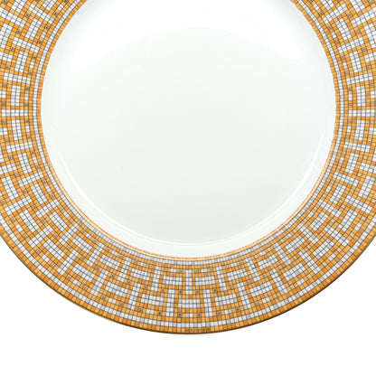Hermes Porcelain Mosaique Au 24 Gold Dinner Plate Set of 2 3 of 5