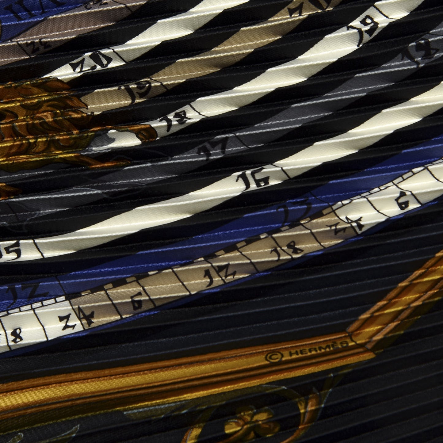 Silk Plisse Astrologie Scarf 90