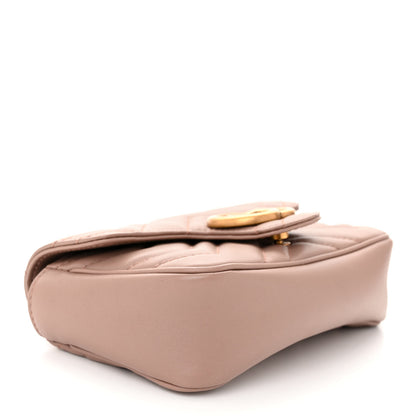 Gucci Calfskin Matelasse Super Mini GG Marmont Shoulder Bag Porcelain Rose 4 of 12