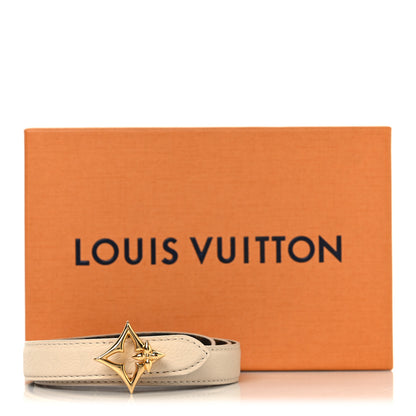 Louis Vuitton Monogram Empreinte 20mm Flowergram Reversible 80 32 Belt Cream 7 of 7