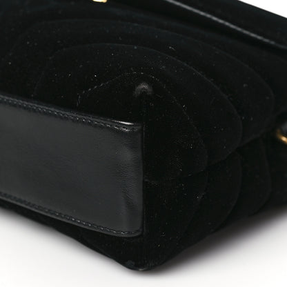 Saint Laurent Velvet Y Quilted Monogram Toy Loulou Chain Satchel French Black 9 of 9