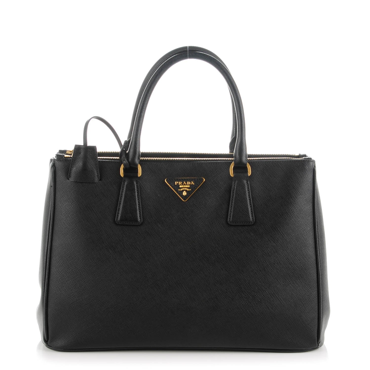 Prada Saffiano Medium Galleria Double Zip Tote Black 1 of 8
