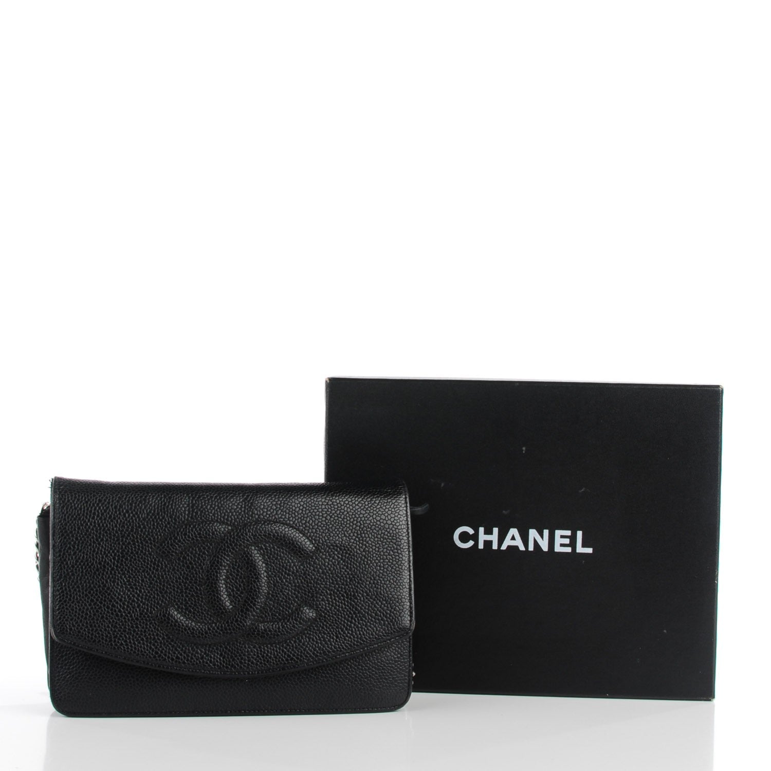 Chanel Caviar Timeless CC Wallet on Chain WOC Black 9 of 9