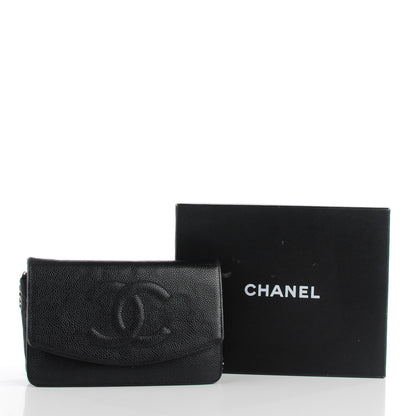 Chanel Caviar Timeless CC Wallet on Chain WOC Black 9 of 9