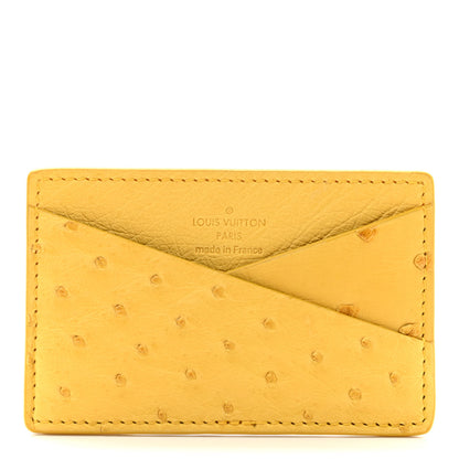 Louis Vuitton Ostrich Card Holder Yellow 1 of 7