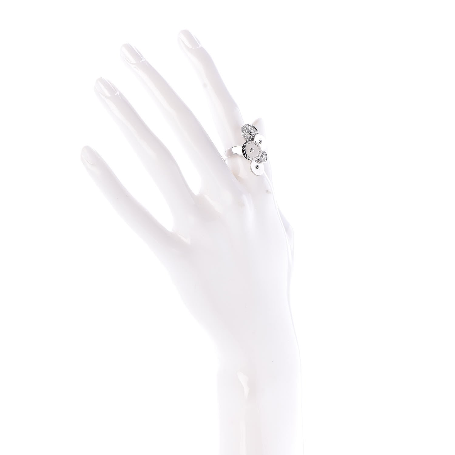 Bulgari 18K White Gold Diamond Cicladi Ring 50 5.25 2 of 6
