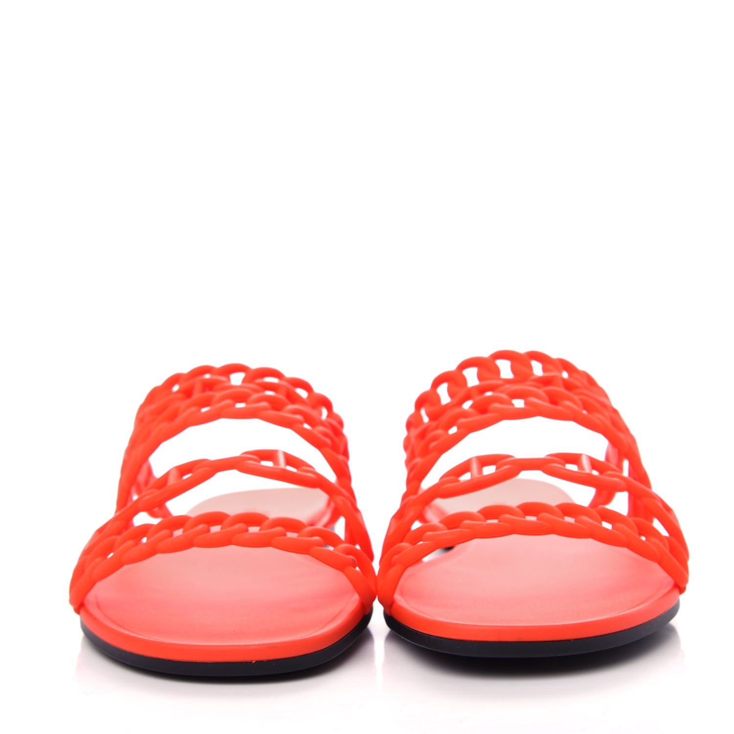 Hermes Rubber Chaine d'Ancre Nude Sandals 38 Pavot 2 of 11