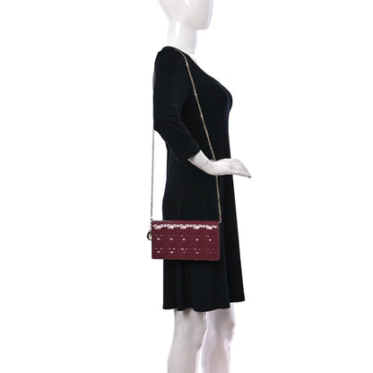Christian Dior Patent Cannage Lady Dior Convertible Clutch Mallow Rose 2 of 10