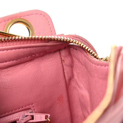 Chanel Lambskin Quilted Pocket Flap Shoulder Bag Pink 21 of 43