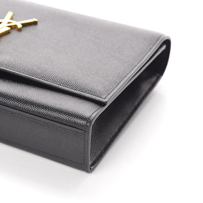 Saint Laurent Grain De Poudre Medium Classic Monogram Kate Satchel Black 9 of 9