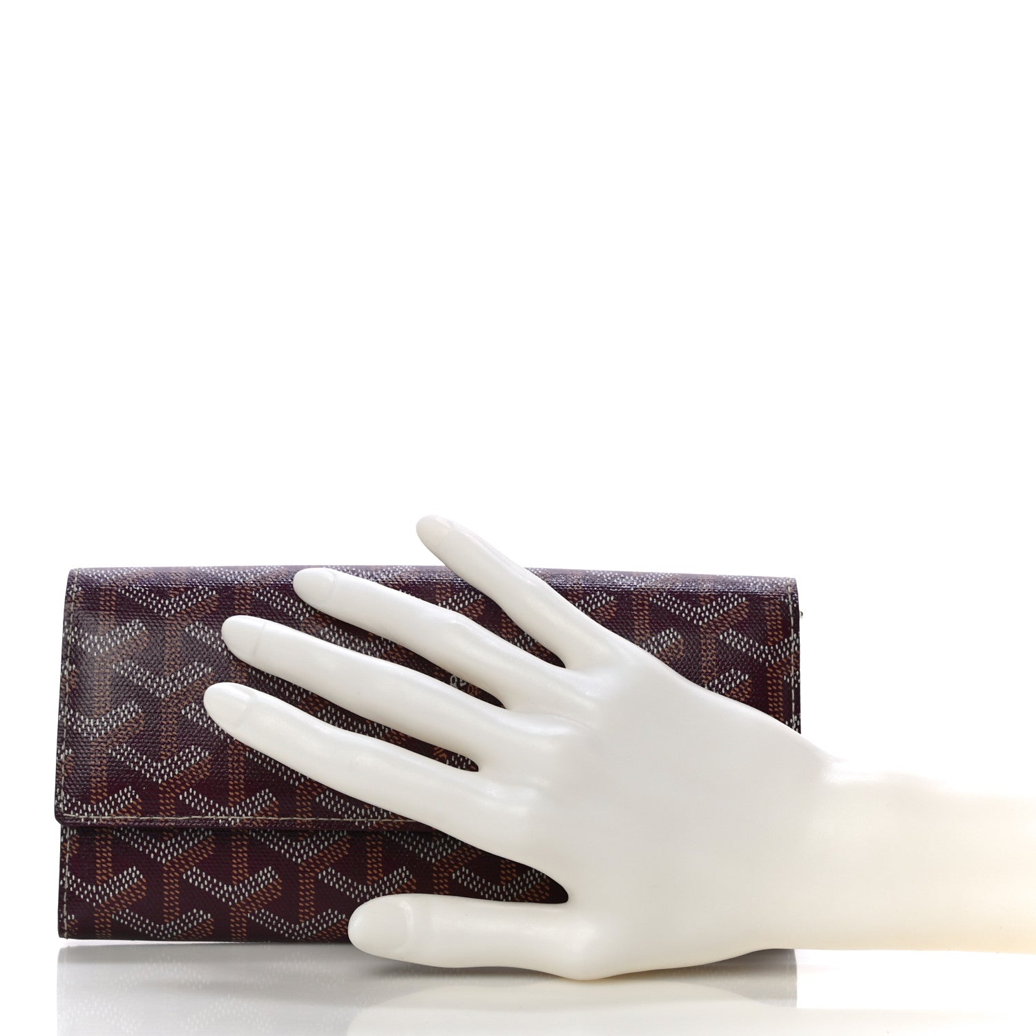 Goyard Goyardine Varenne Long Wallet Burgundy 2 of 11