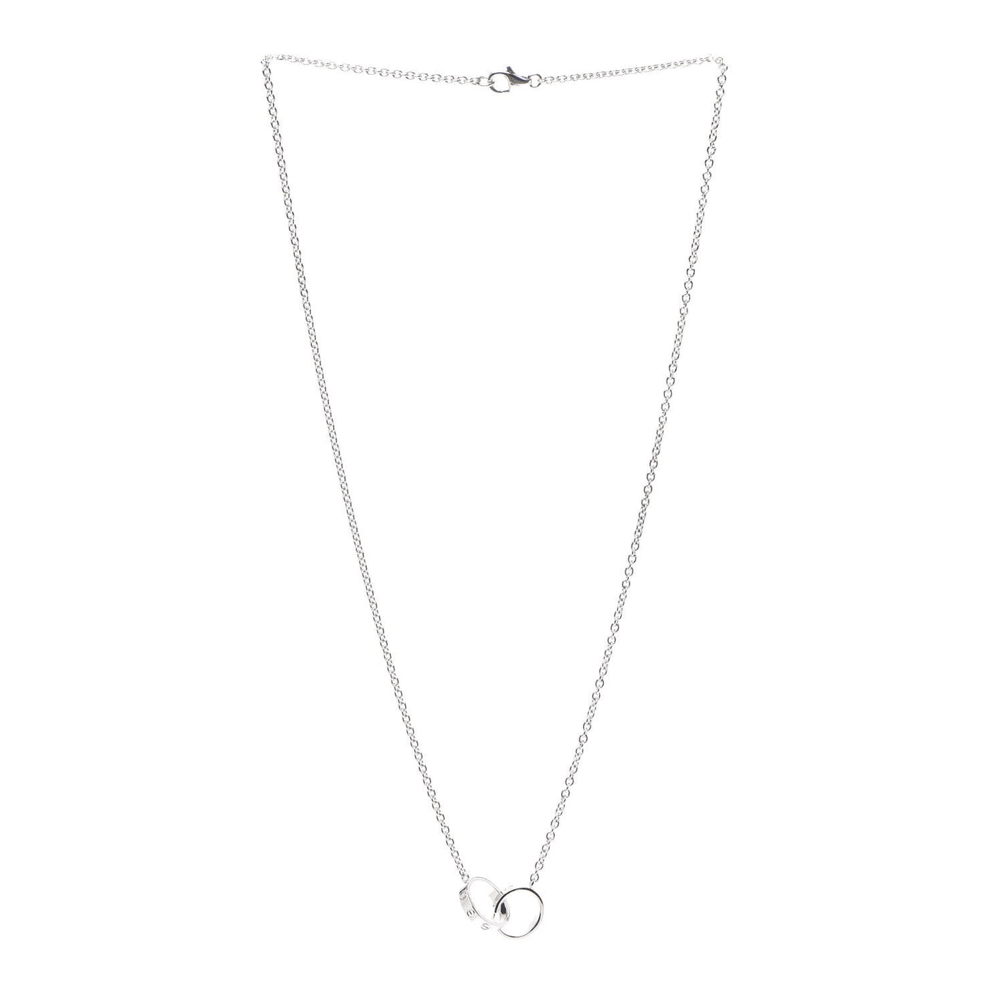18K White Gold Interlocking LOVE Necklace