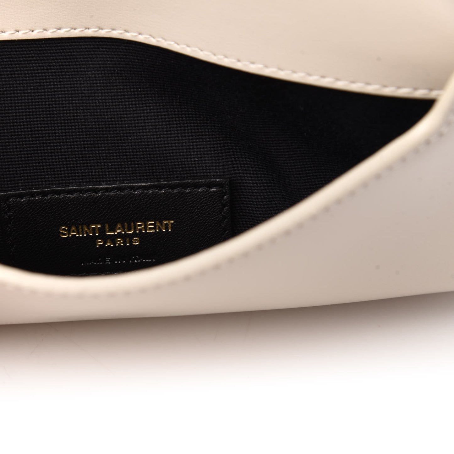 Smooth Shiny Calfskin Monogram Uptown Baby Pouch Crema Soft
