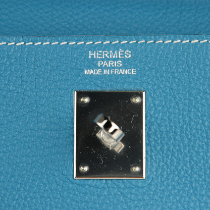 Hermes Togo Kelly Retourne 35 Blue Jean 7 of 20