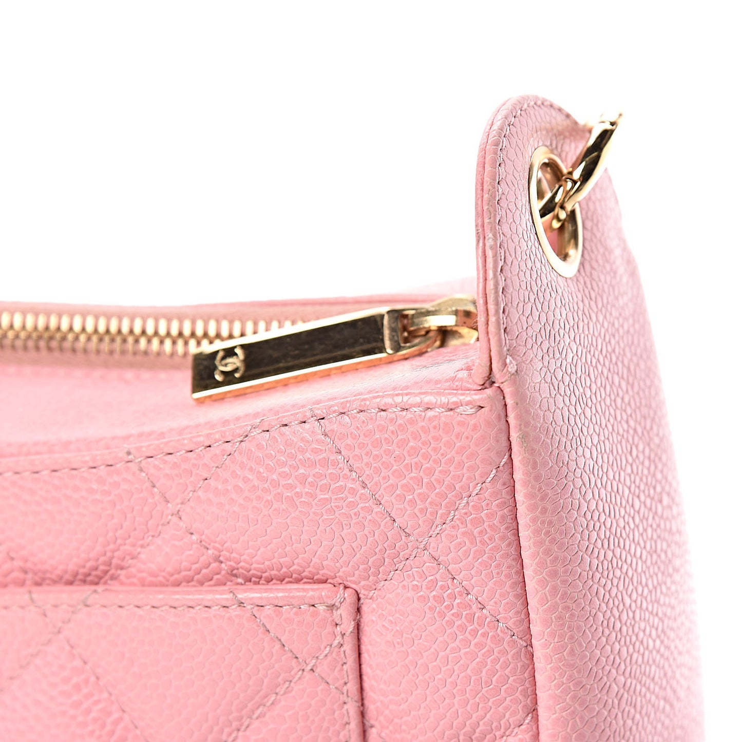 Caviar Quilted Hobo Pink