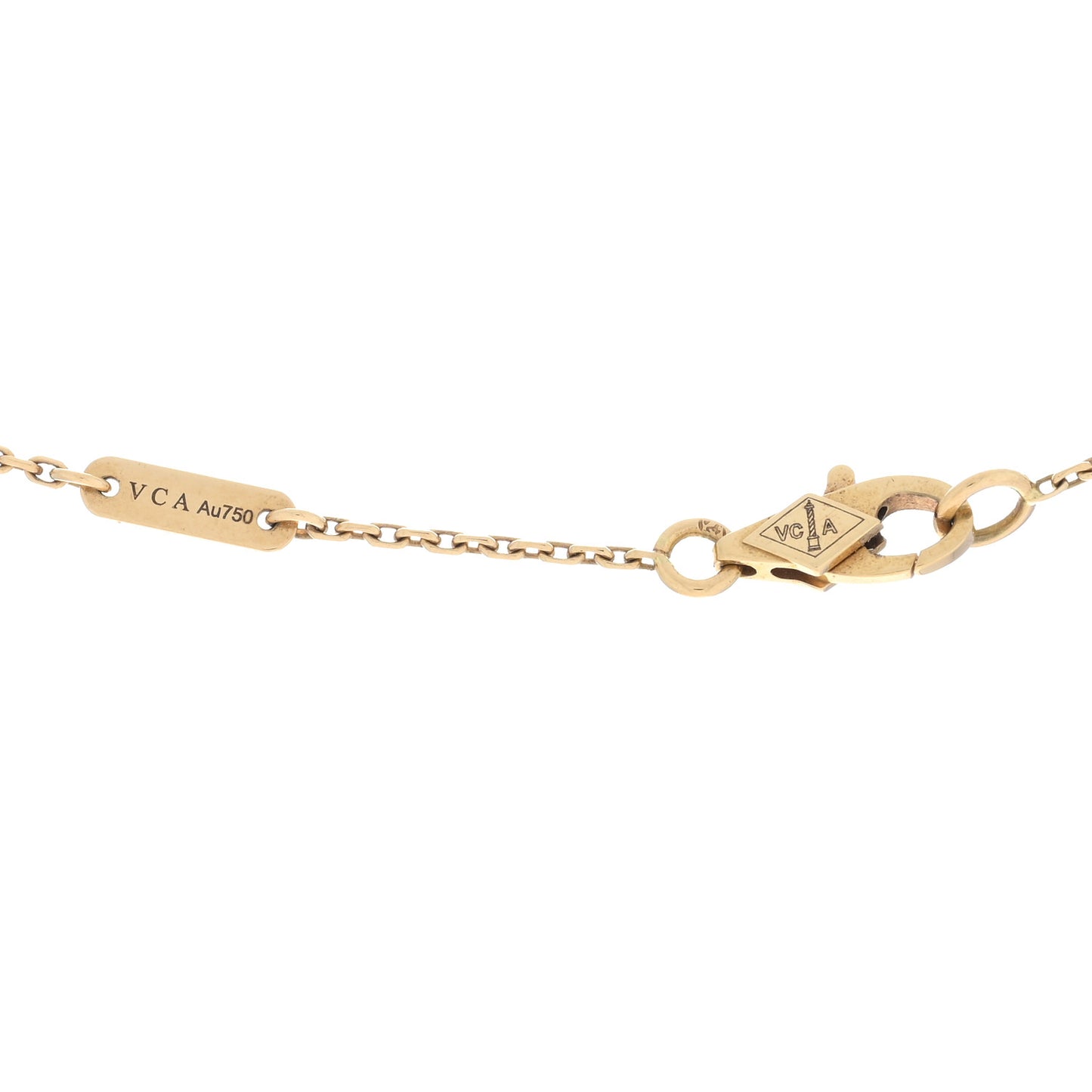 VAN CLEEF & ARPELS 18K Yellow Gold Diamond Mini Frivole Pendant Necklace