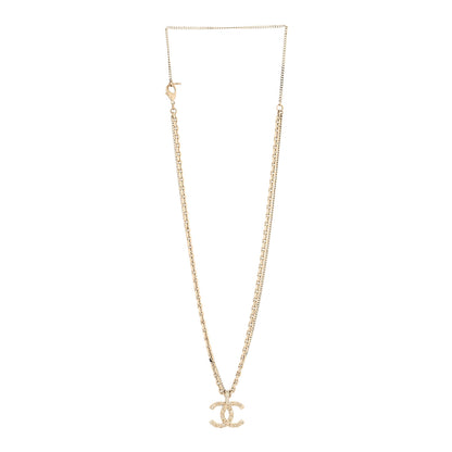 Chanel Crystal CC Multi Strand Chain Necklace Gold 3 of 5