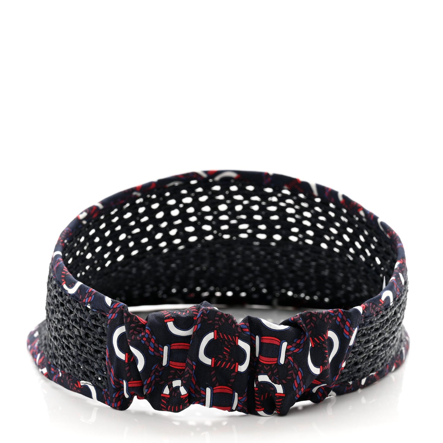 Raffia Silk Gemini Cap Marine Bleu Navy