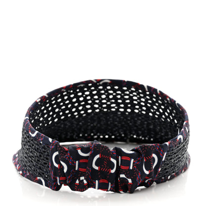 Hermes Raffia Silk Gemini Cap Marine Bleu Navy 8 of 13
