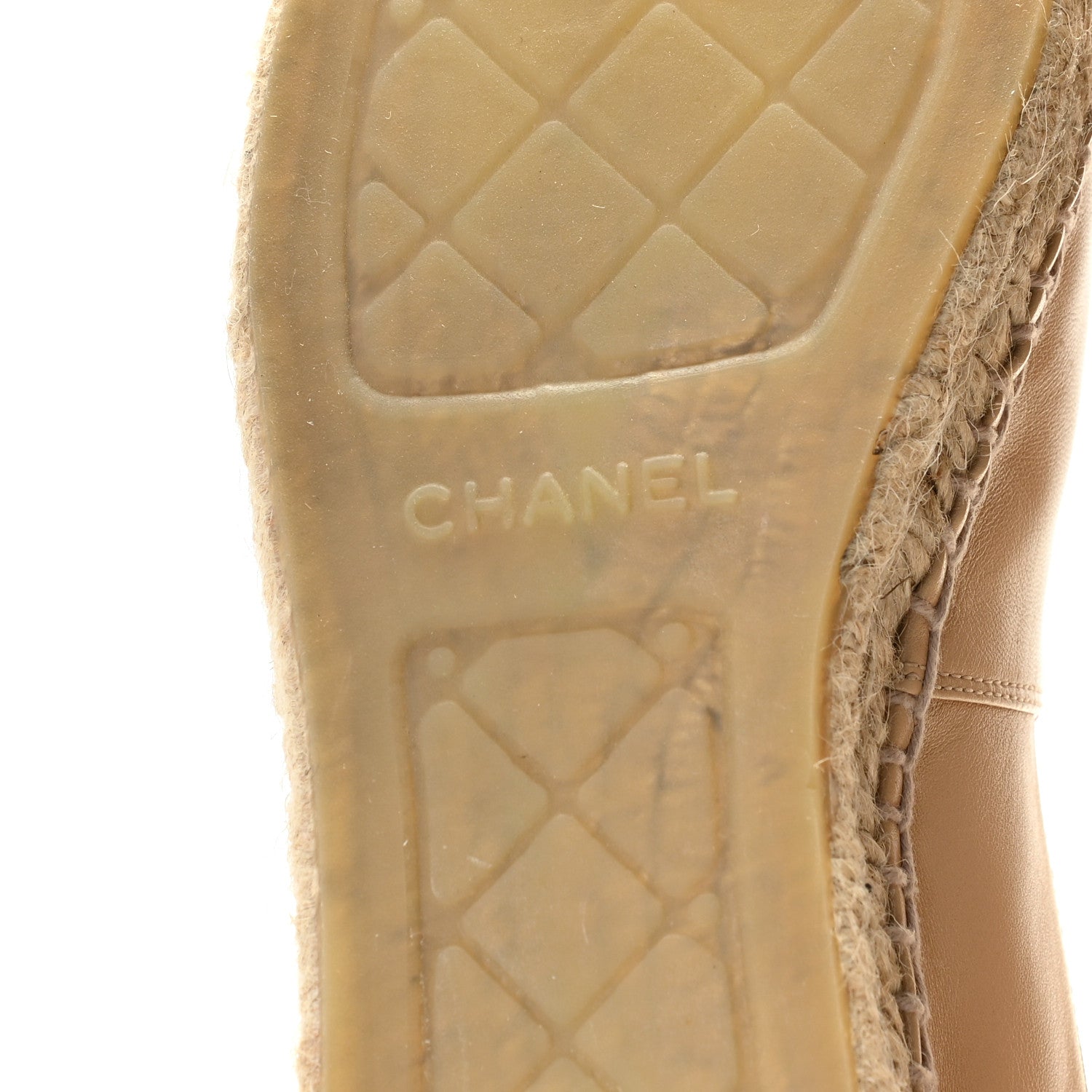 Chanel Lambskin CC Espadrilles 41 Beige Black 11 of 13