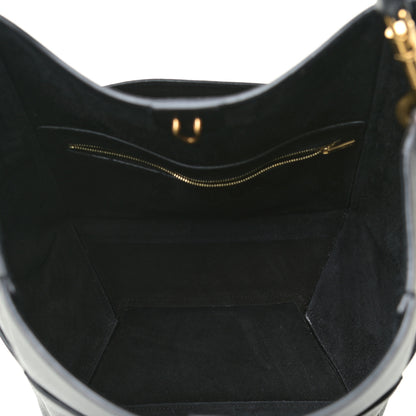 Celine Soft Grained Calfskin Sangle Bucket Bag Black 5 of 7